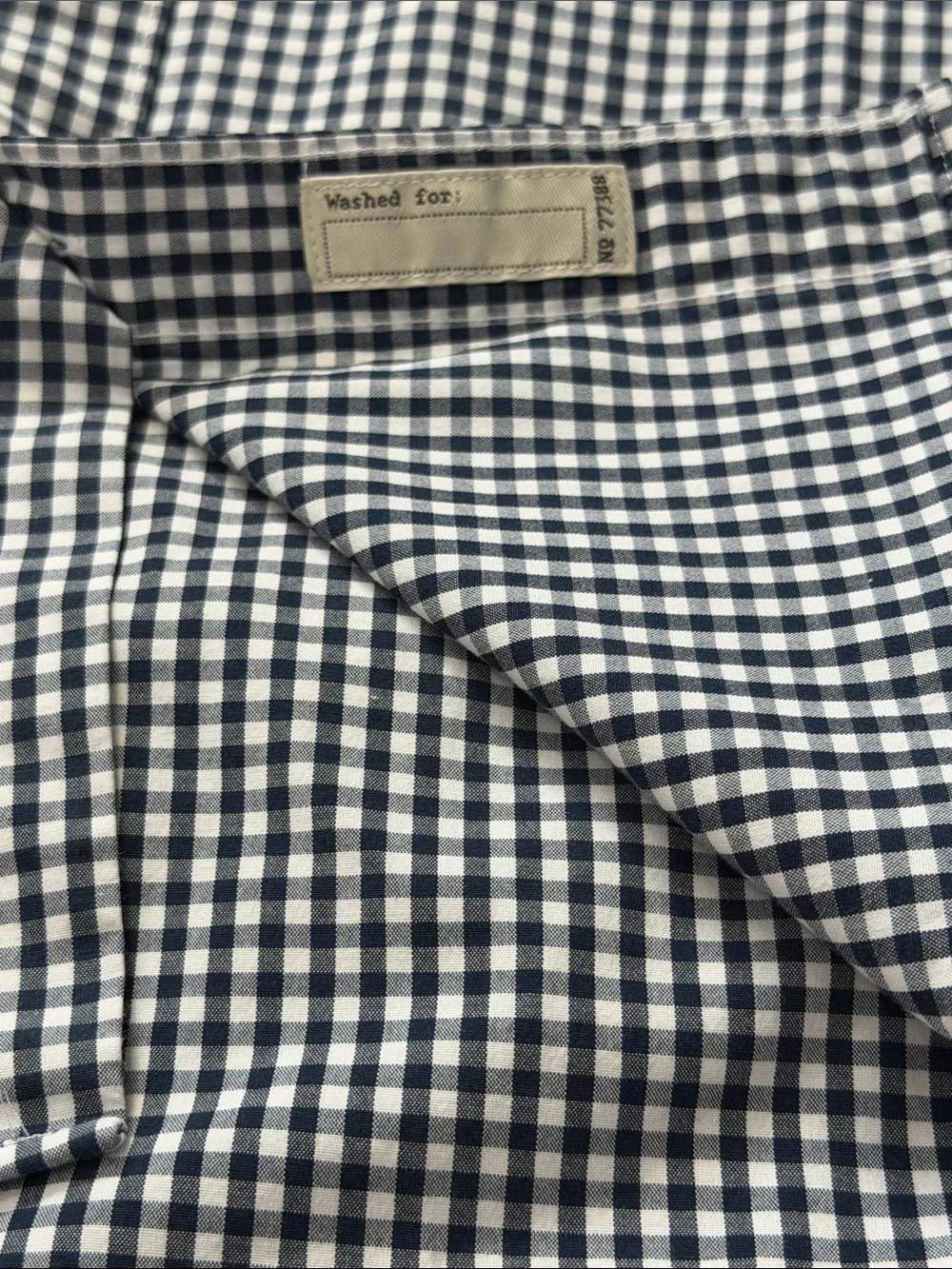 J. Crew Navy and White Gingham Button-Down Shirt